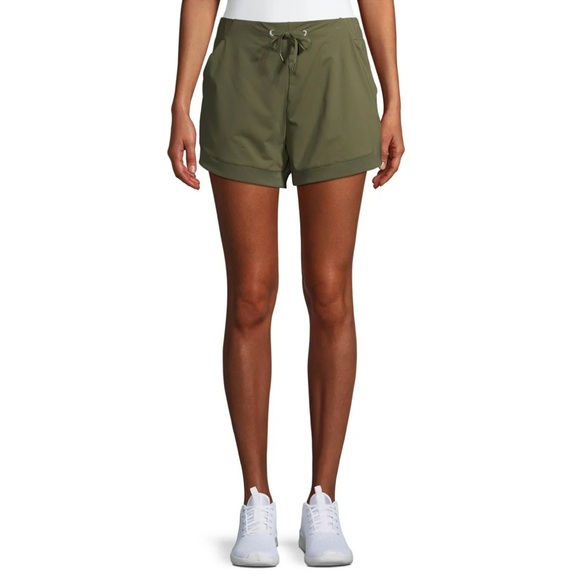 Women's Active Walking Short. Color: Olive branch. - Picture 2 of 6